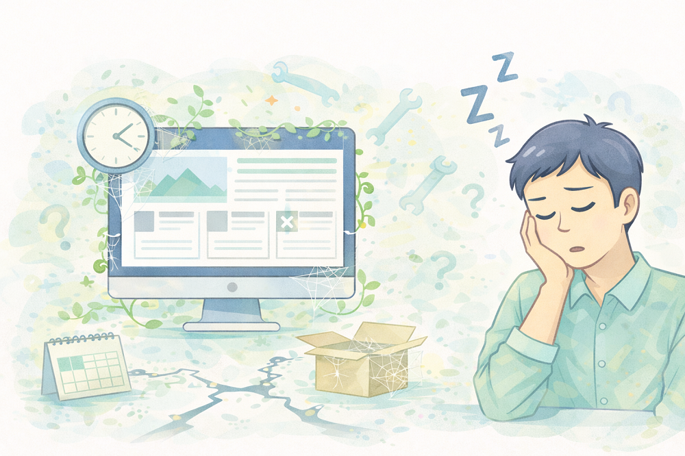 ホームページを放置してしまうイメージ