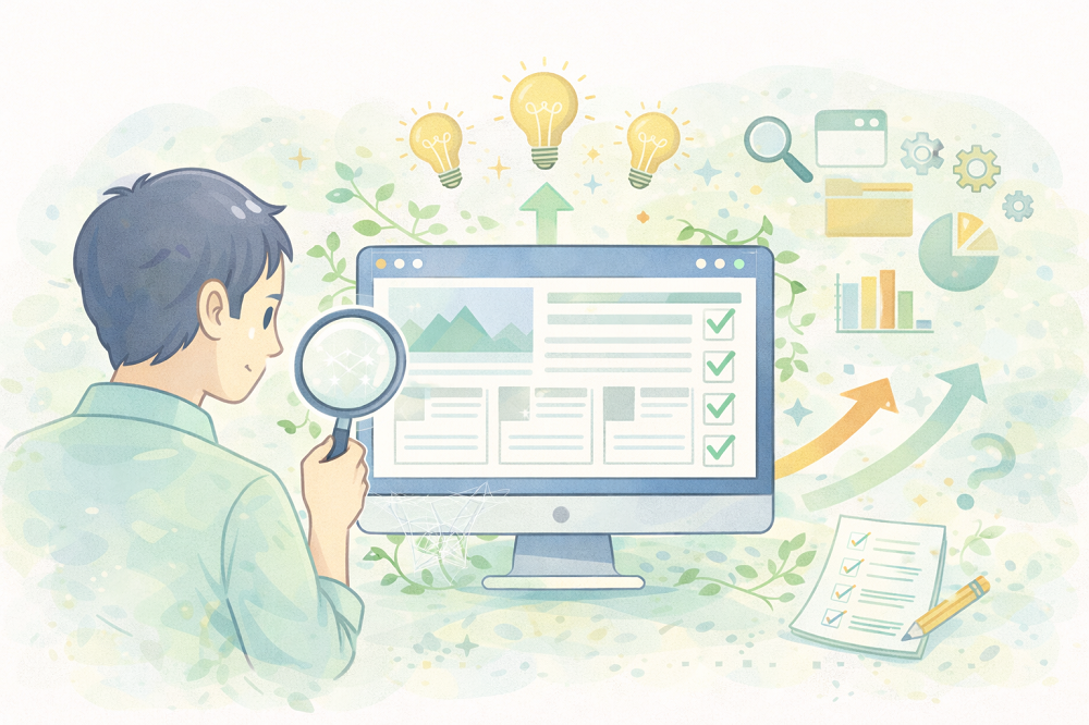 ホームページを見直すイメージ